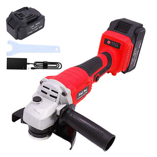 FEIHU 21V Lithium Battery Handheld and Portable with High-Powered Cordless Angle Grinder for Cutting and Grinding