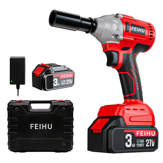 FEIHU 21V Professional Grade Battery Powered Impact Wrench for Car Maintenance with Battery Socket Wrench