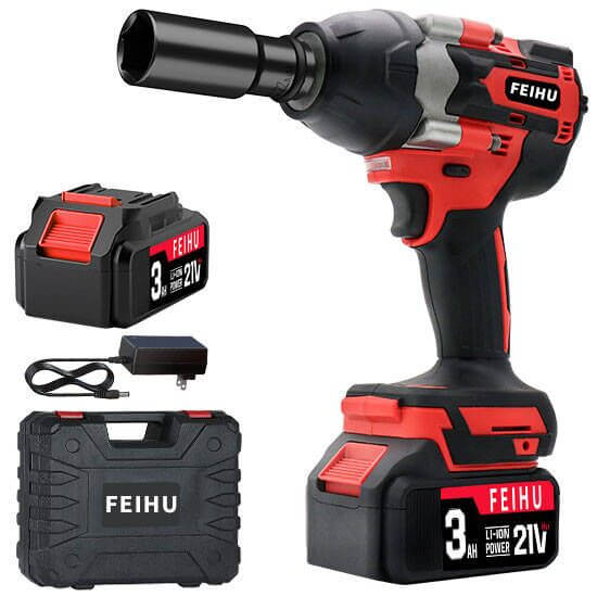 FEIHU Handheld High Torque Cordless Wrench 600N.M Portable Impact Wrench Electric Battery Li-ion Powered Impact Wrench