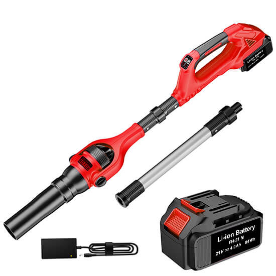 FEIHU Powerful and Lightweight Lithium Battery Garden Cleaner Electric Cordless Leaf Blower-Red