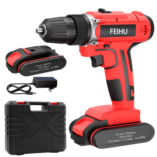 FEIHU New Product 21V Screw Driver Manufacturer of Cordless Power Drill MFEIHU New Product 21V Cordless Power Drill for Variable Speed Reversible with Battery